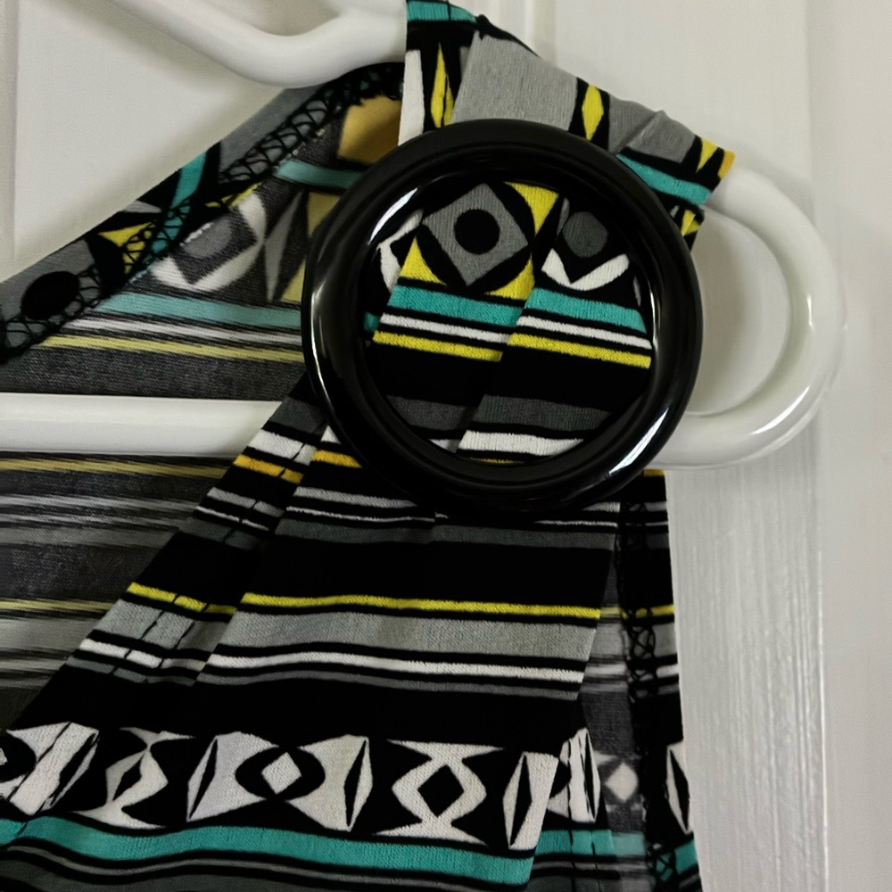 Clientele Stylish Multicolor Patterned Tank Top - Picture 4 of 5